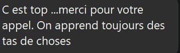 Retour d'une participante à la formation